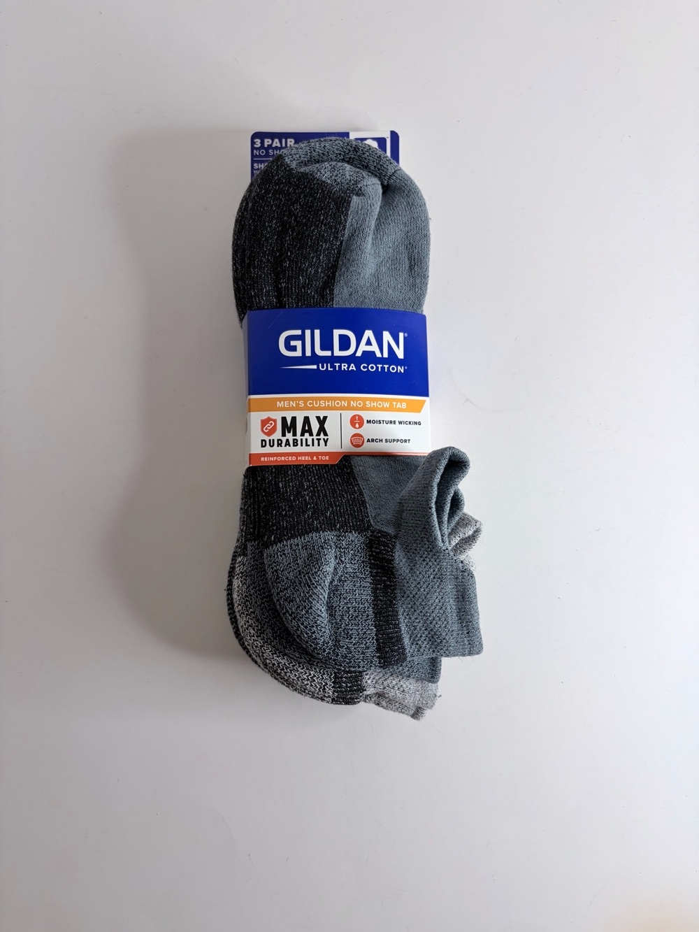 Gildan Ultra Cotton Short Crew Socks 3 Pairs Shoe Size 6-12